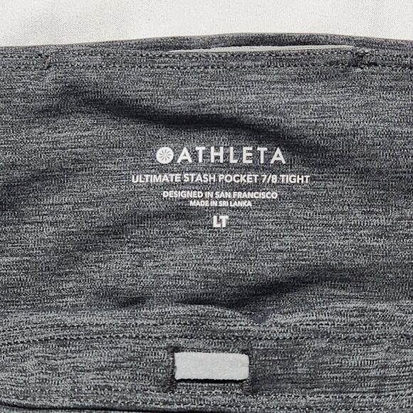 Athleta Womens LT Ultimate Stash Pocket 7/8 Tight Grey - Picture 4 of 9